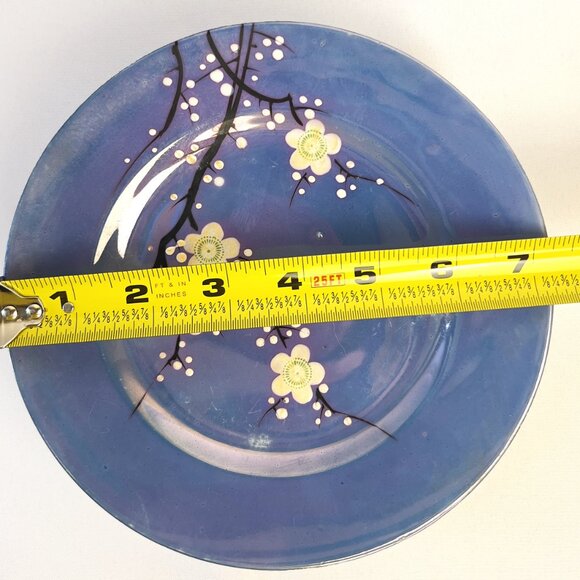 Takito Vintage Purple Lusterware Plates Set of 5 Cherry Blossom Design 7” Japan - Picture 7 of 7